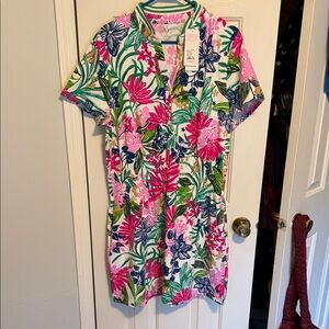 Lilly Pulitzer Luxletic active dress UPF 50+ animal print XXL